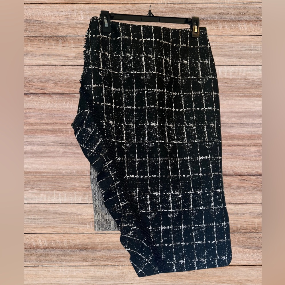 JONATHAN SIMKHAI ruffle space dye pencil skirt size 6